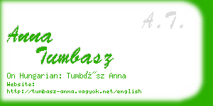 anna tumbasz business card